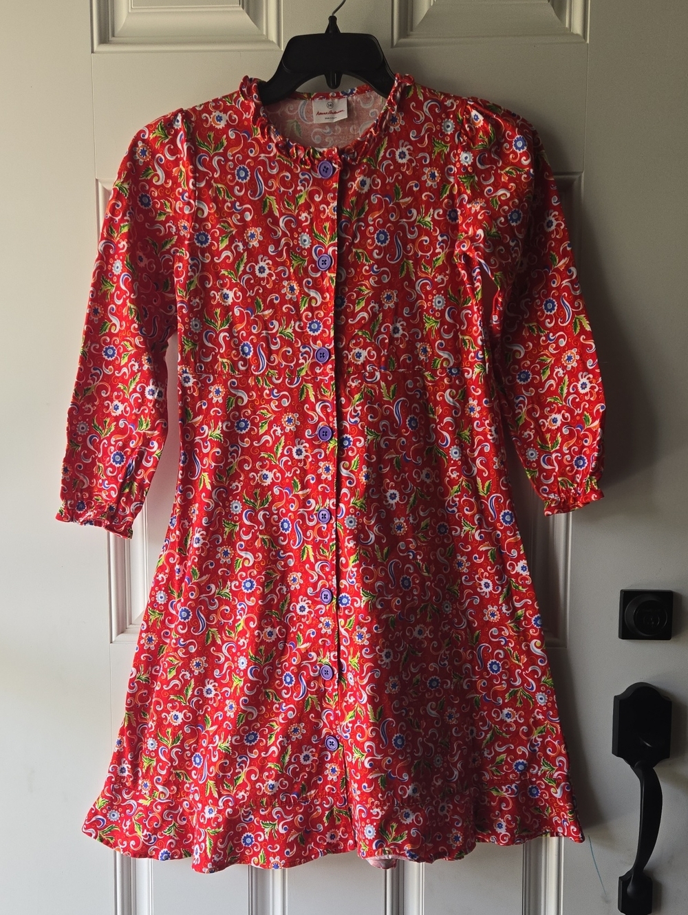 Hanna Andersson Long Sleeve Paisley Button Down Dress